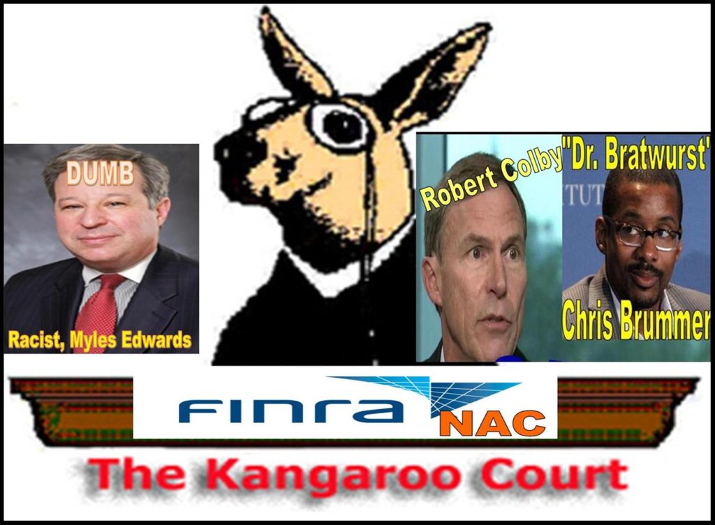 Robert Colby, the FINRA General Counsel Rigs FINRA NAC Kangaroo Court