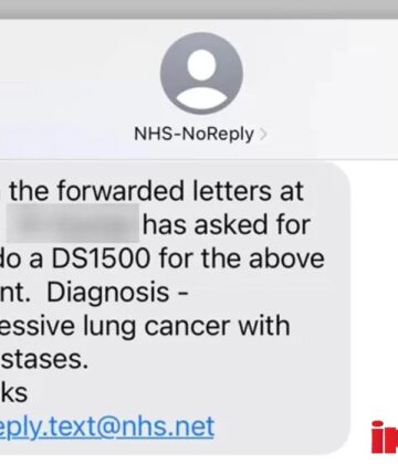 English Medical Practice Sends False Xmas Lung Cancer Text